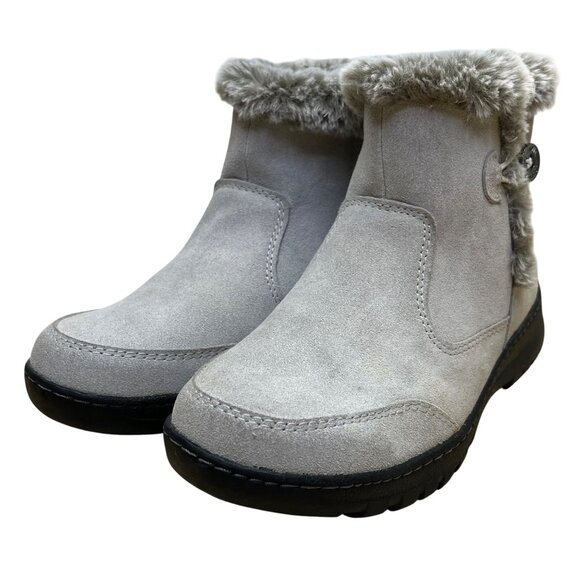 Khombu Women’s Gray Faux Fur-Lined Winter Iris Ankle Boots Size 9M - Picture 3 of 11